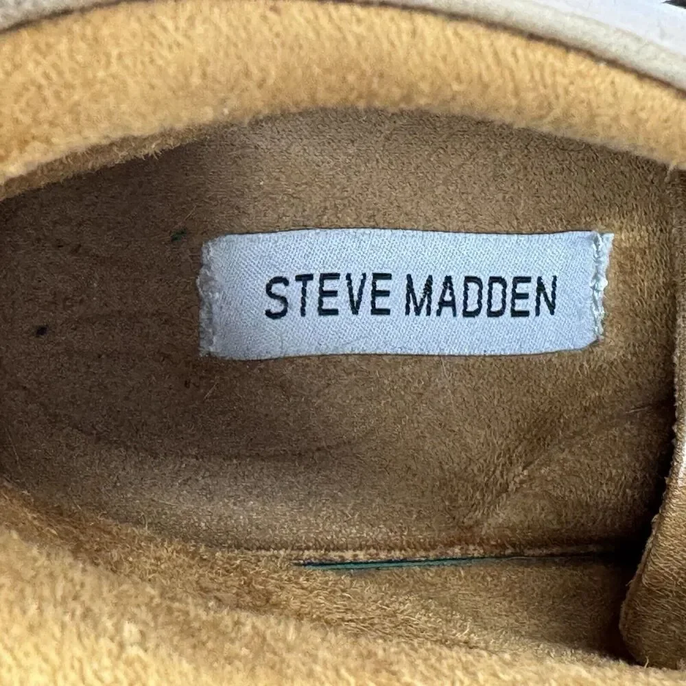 Steve Madden Brown Leather Cap Toe Chukka Ankle Boots